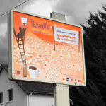 Création de la campagne f'affichage pour La Passerelle à Fleury-les-Aubrais, salle de spectacle. Réalisation d'affiches, flyers, carte com et programme pour la saison culturelle 2016-2017 par l'agence des Monstres.
