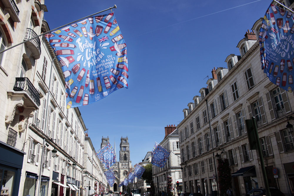 kakemono du festival de Loire dans Orléans