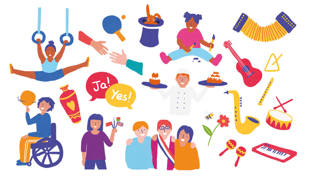Illustrations réalisées pour l'édition 2021 du forum des associations et de la fête du sport de la ville d'Eaubonne