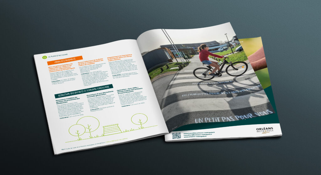 Brochure de présentation des actions écologique d'Orléans métropole Objectif zéro carbone​