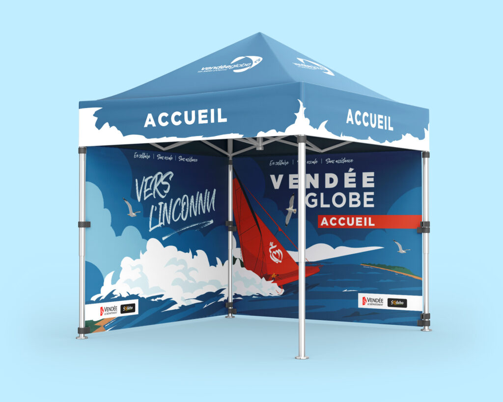 Réalisation du visuel du Vendée Globe sur tente