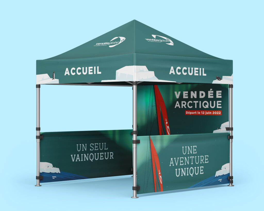 Réalisation du visuel du Vendée Arctique sur tente
