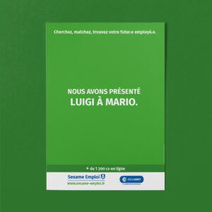 Affiche Sesame Emploi - Luigi et Mario