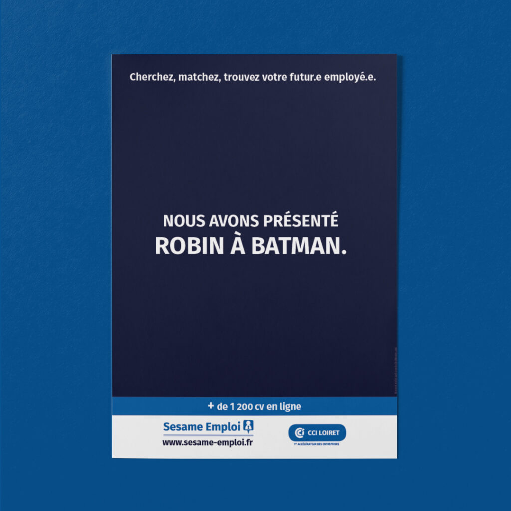 Affiche Sesame Emploi - Robin et Batman