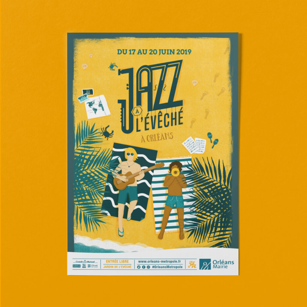 Deuxième proposition d'affiche pour Jazz à l'Évêché