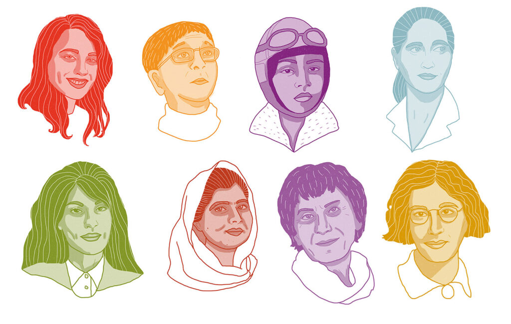 Portraits de protagonistes ayant lutté pour l’égalité homme femme